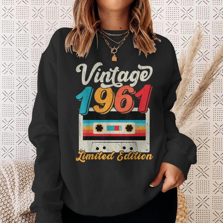 Vintage 1961 Wedding Anniversary Born In 1961 Birthday Party V3 Sweatshirt Gifts for Her