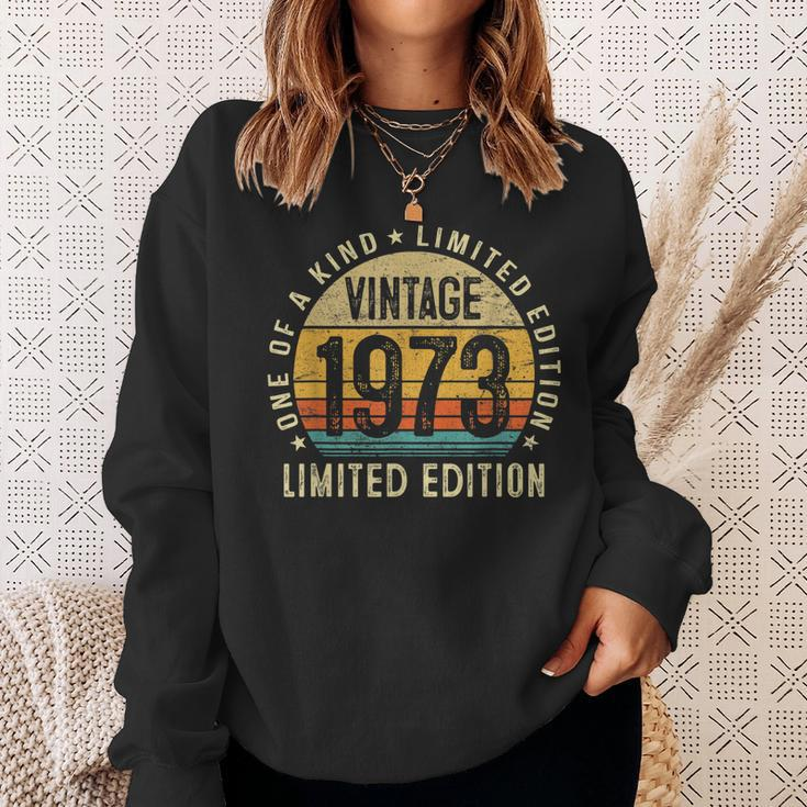 Vintage 1973 50Th Birthday Limited Edition 50 Year Old Sweatshirt Gifts for Her