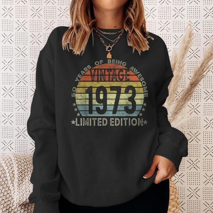 Vintage 1973 Limited Edition 50 Year Old Retro 50Th Birthday Sweatshirt Gifts for Her