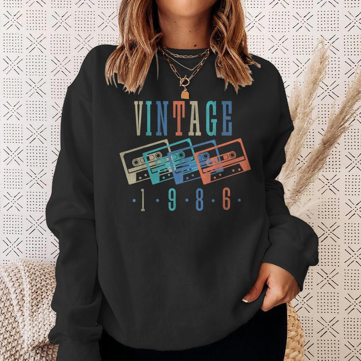 Vintage 1986 Cassette Tape 1986 Birthday Gifts 37 Year Old Sweatshirt Gifts for Her