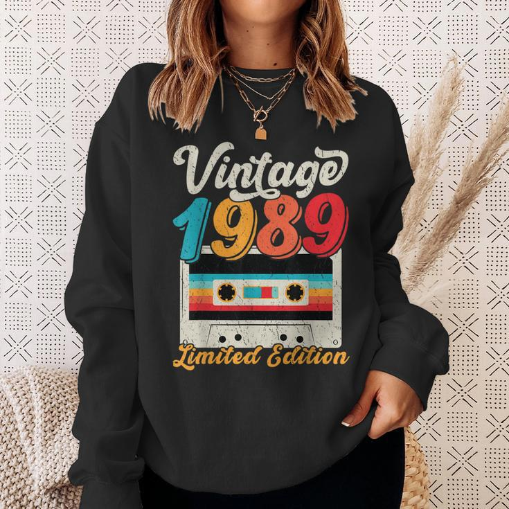 Vintage 1989 Wedding Anniversary Born In 1989 Birthday Party V2 Sweatshirt Gifts for Her