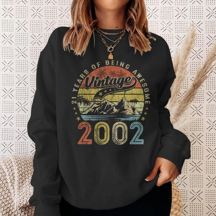 Vintage 2002 21 Years Old Of Being Awesome - Birthday Sweatshirt Gifts for Her
