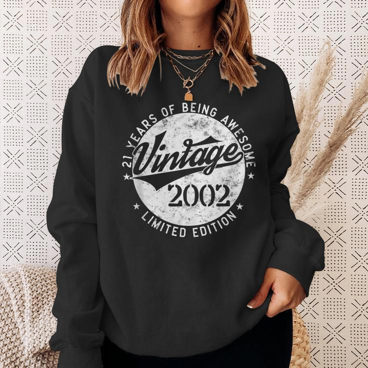 Vintage 2002 Limited Edition Adult 21 Year Old 21St Birthday Sweatshirt Gifts for Her