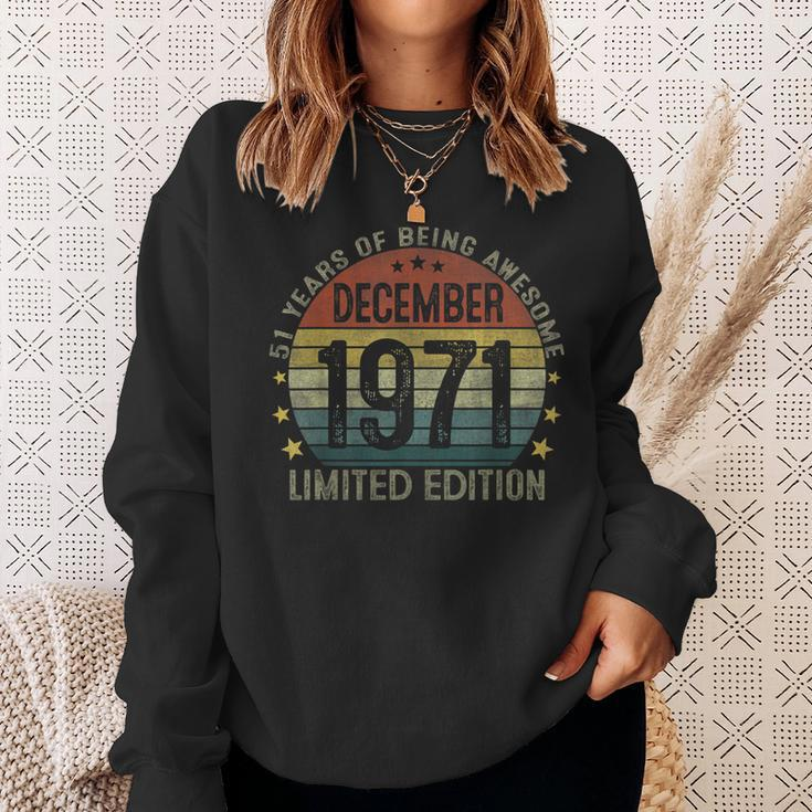 Vintage 51 Geburtstag Dezember 1971 51 Jahre Alt Geschenke Sweatshirt Geschenke für Sie