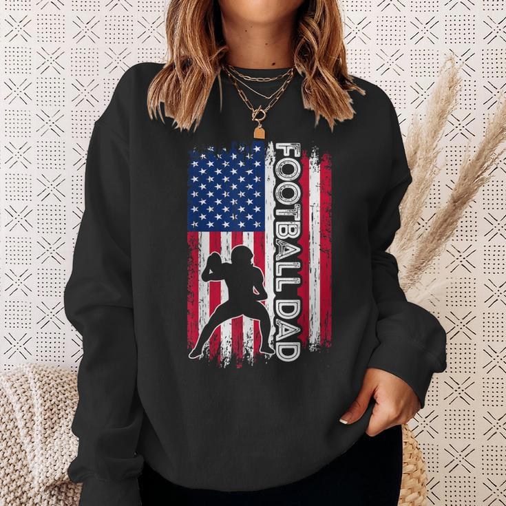 Vintage American Flag Football Dad Daddy Men Gift Sweatshirt Gifts for Her
