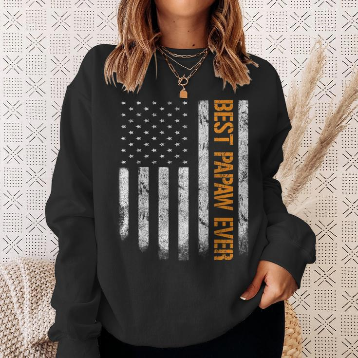 Vintage Best Papaw Ever American Flag Gift Sweatshirt Gifts for Her