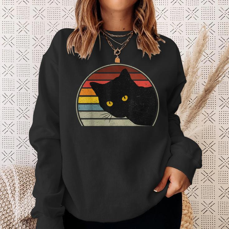 Vintage Cat 80S Retro Style For Cat Lover Cat Mom Cat Dad Sweatshirt Gifts for Her