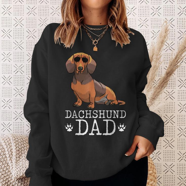 Vintage Dachshund Dad Funny Dog Lover Gift For Papa Father Sweatshirt Gifts for Her