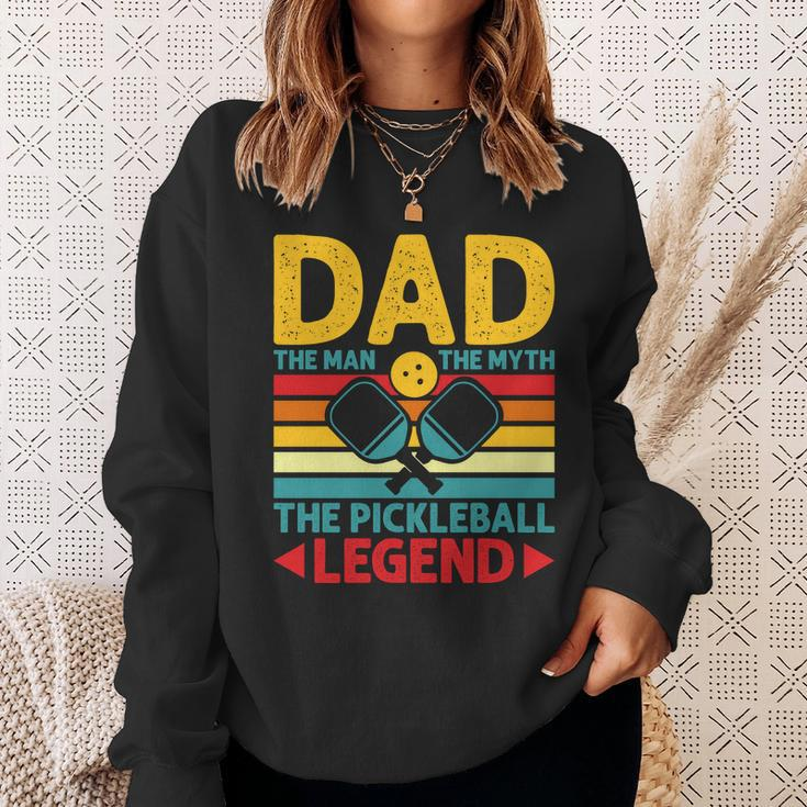 Vintage Dad The Man The Myth The Pickleball Paddle Legend Sweatshirt Gifts for Her