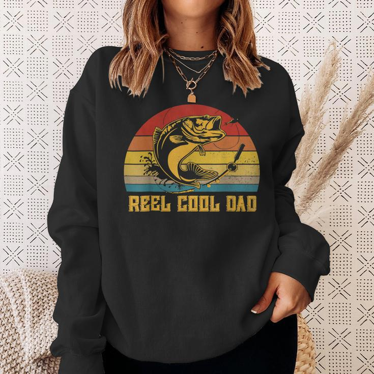 Vintage Fishing Reel Cool Dad Funny Fathers Day Sweatshirt Gifts for Her