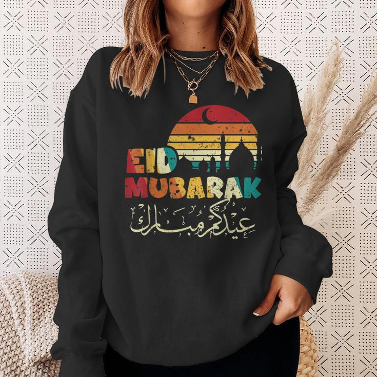 Vintage Happy Eid Mubarak For Muslim Eid Al Fitr Eid Al Adha Sweatshirt Gifts for Her