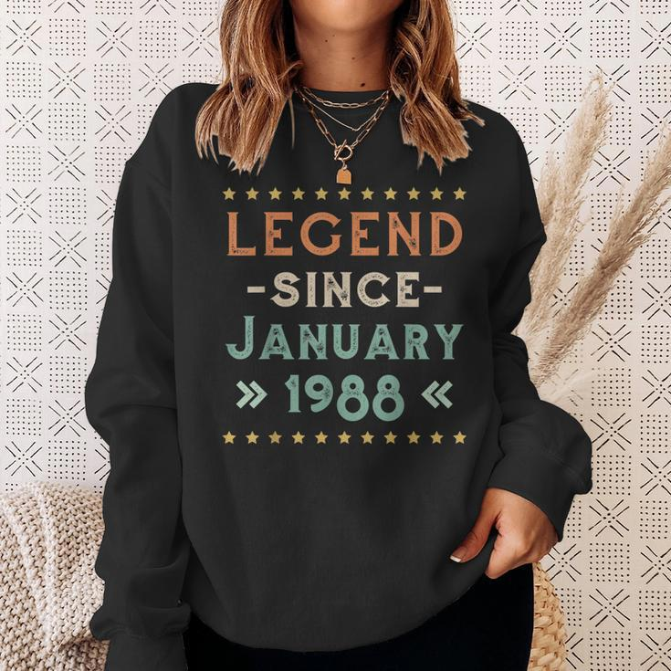Vintage Legend Since Januar 1988 Geburtstag Männer Frauen Sweatshirt Geschenke für Sie
