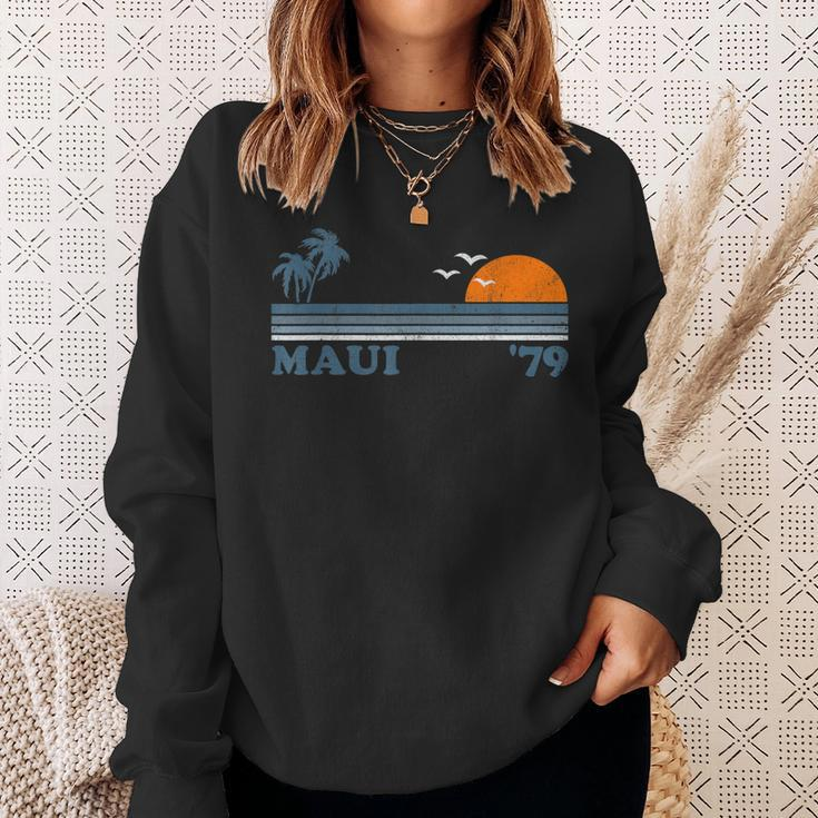 Vintage Maui Hawaii Beach Retro Hawaiian Vacation 70S Gift Sweatshirt Gifts for Her