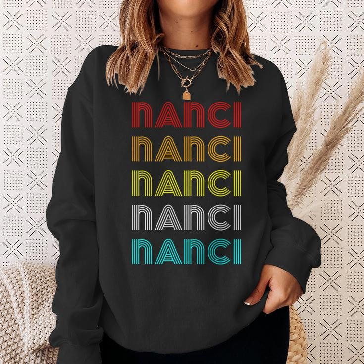 Vintage Retro Nanci Repeat Font 60S 70S Classic Novelty Sweatshirt Gifts for Her