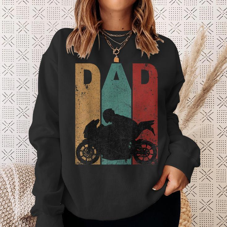 Vintage Sport Bike Dad Fathers Day Gift Biker Motorcycle Sweatshirt Gifts for Her