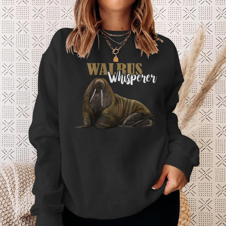 Walrus Whisperer Lustiger Meeresfisch Tier Ozean Wildtier Zoo Sweatshirt Geschenke für Sie