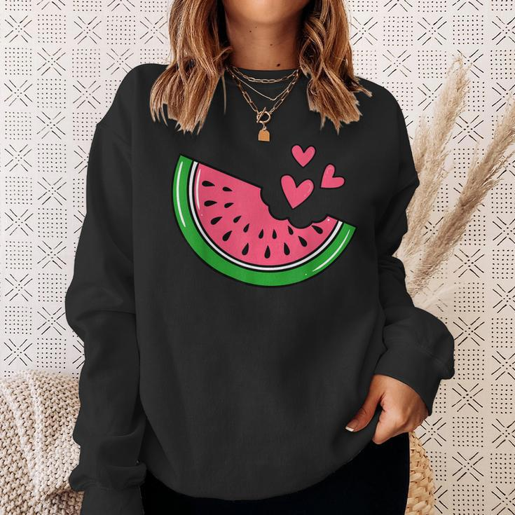 Watermelon Slice Melon Summer Vacation Season Fruit Lovers Sweatshirt Gifts for Her
