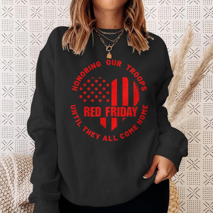 Wear Red On Friday Deployed Us Military Support Sweatshirt Gifts for Her