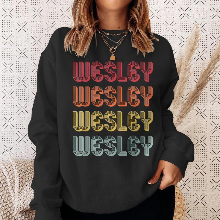 Wesley Gift Name Personalized Funny Retro Vintage Birthday Sweatshirt Gifts for Her