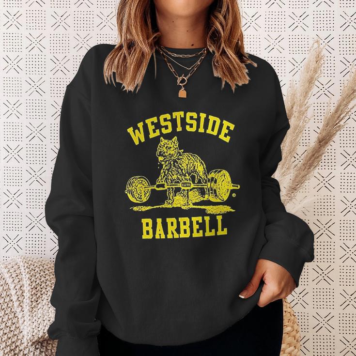 Westside Barbell Classic Gym Yellow Men Women Sweatshirt Graphic Print Unisex Thegiftio