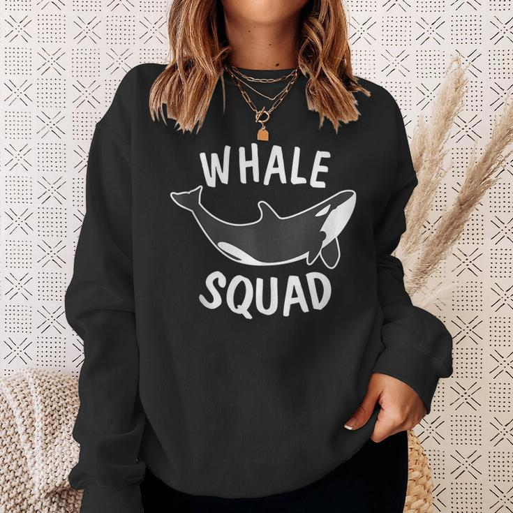 Whale Squad Funny Marine Animal Whale Lover Sweatshirt Gifts for Her