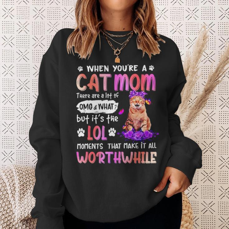When You’Re A Cat Mom There Are A Lot Of Omg And What Sweatshirt Gifts for Her