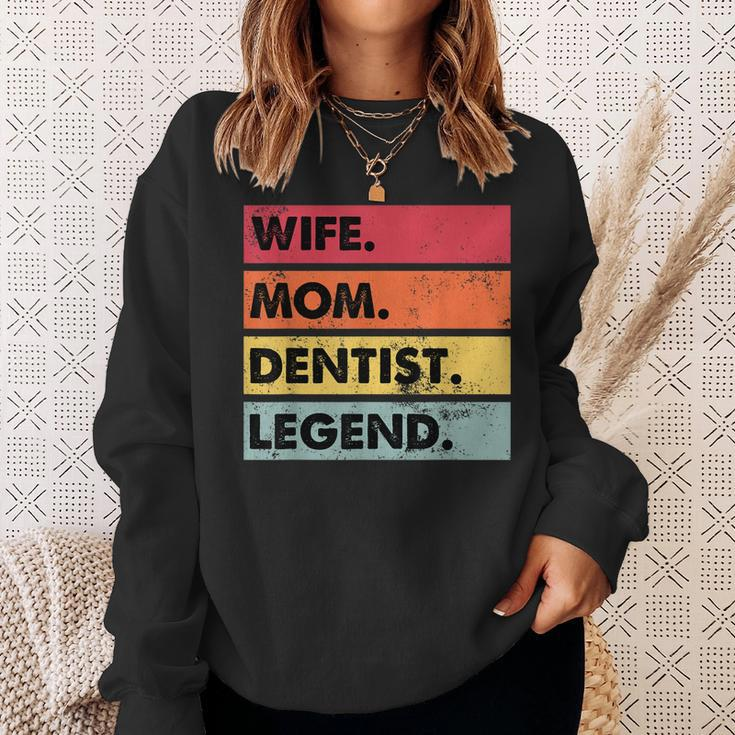 Wife Mom Dentist Legend Lustige Zahnärzte Mutter Frauen Sweatshirt Geschenke für Sie