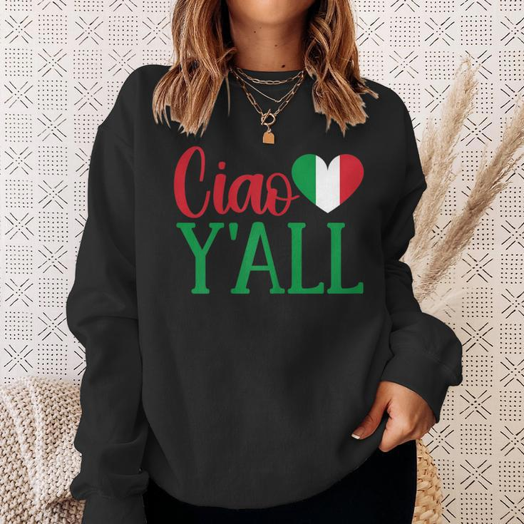 Womens Italy Born Funny Ciao Yall Real Italian Men Women Sweatshirt Graphic Print Unisex Gifts for Her