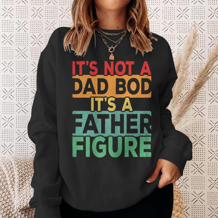 Womens Vintage Its Not A Dad Bod Its A Father Figure Fathers Day Sweatshirt Gifts for Her