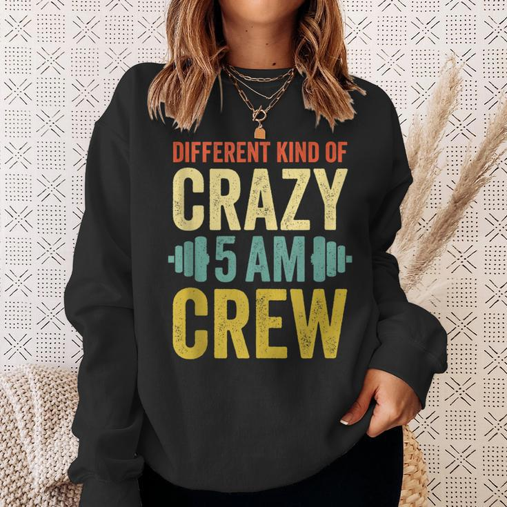 Workout Squad 5Am Crew Funny Gym Quote Vintage Retro Sweatshirt Gifts for Her