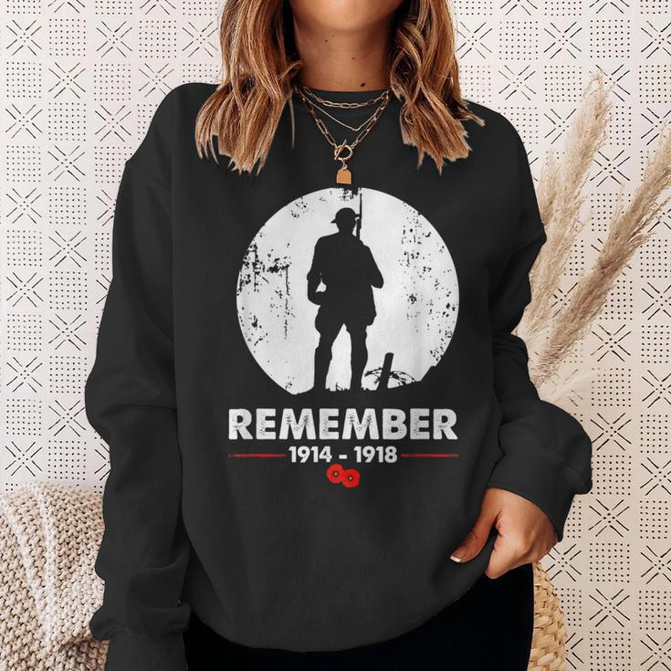 World War 1 Remember - First World War Sweatshirt Gifts for Her