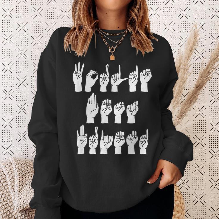 Worlds Best Friend Zeichensprache Fingerzauber Asl Für Frauen Sweatshirt Geschenke für Sie