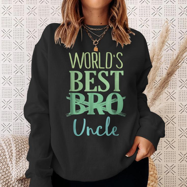 Worlds Best Uncle Pregnancy Announcement Gift For Mens Sweatshirt Gifts for Her