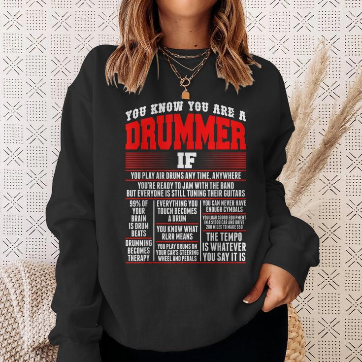 You Know You Are Drummer If You Play Air Drum Anytime Sweatshirt Gifts for Her