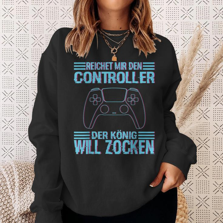 Zocken Reichet Mir Den Controller König Ps5 Konsole Gamer V3 Sweatshirt Geschenke für Sie