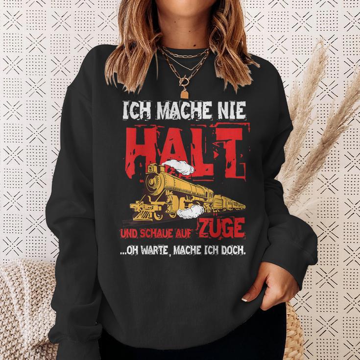 Zug Train Schaffner Bahn Mann Junge Geschenk Eisenbahn Sweatshirt Geschenke für Sie