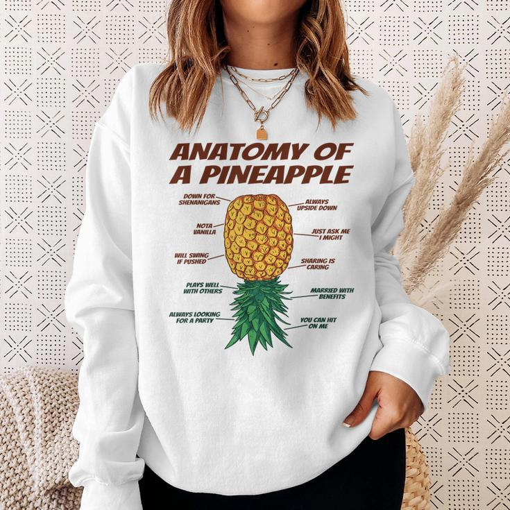 Anatomy Of A Pineapple - Upside Down Pineapple Swinger Sweatshirt Gifts for Her