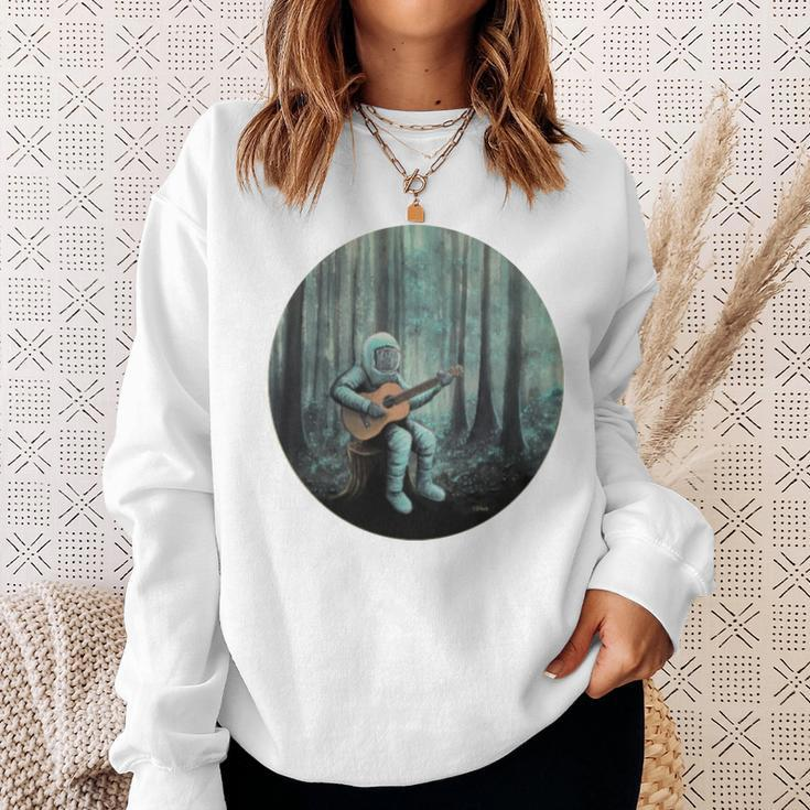 Astronaut Playing Guitar Music Sweatshirt Gifts for Her