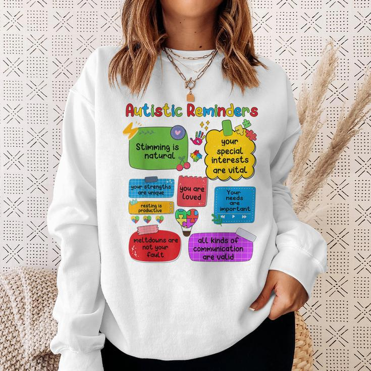 Autistic Reminders Puzzle Autism Awareness Special Education Sweatshirt Gifts for Her