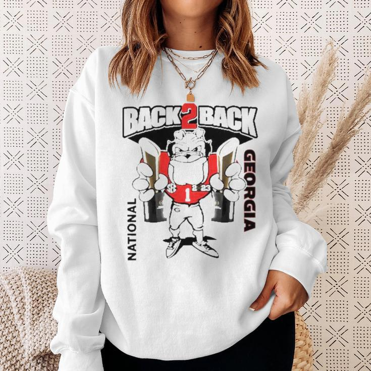Back 2 Back Georgia Character National Champions Sweatshirt Gifts for Her