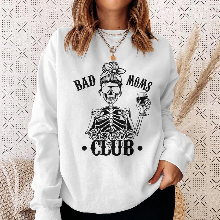 Bad Moms Club Leopard Schädel Sweatshirt, Lustig für Mamas Geschenke für Sie