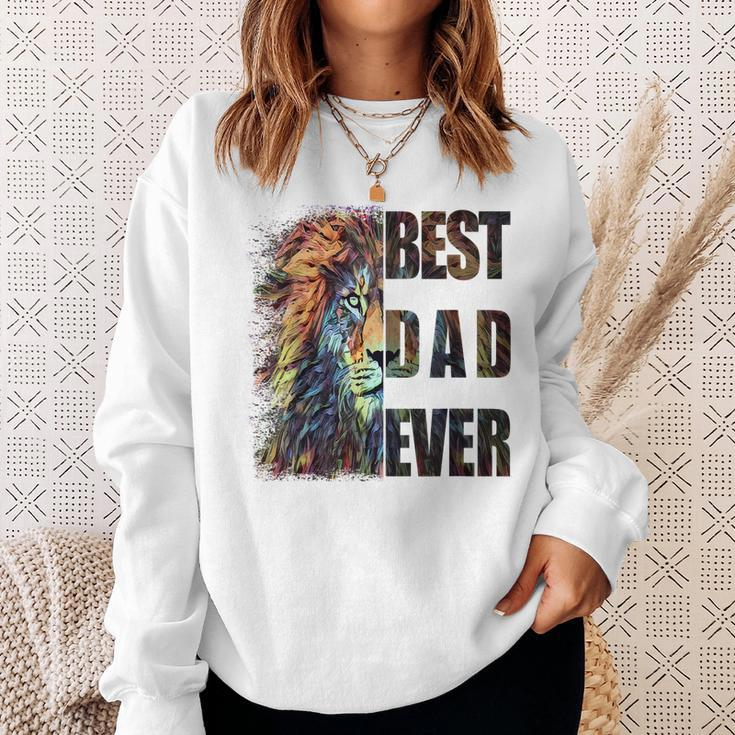 Best Dad Ever Lion Gift For Mens Sweatshirt Gifts for Her