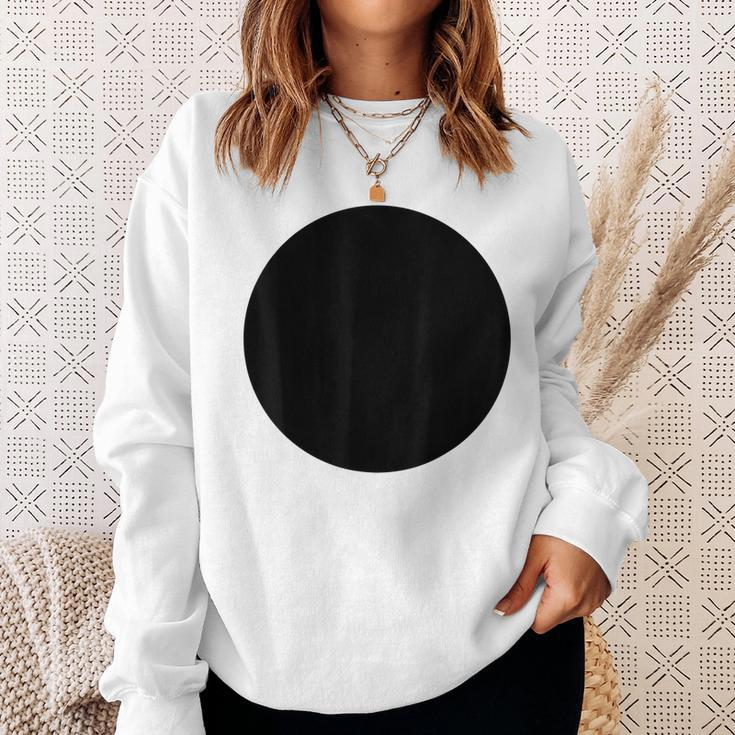 Blank Abstract Printed Black Circle Novelty Graphics Design Sweatshirt Gifts for Her