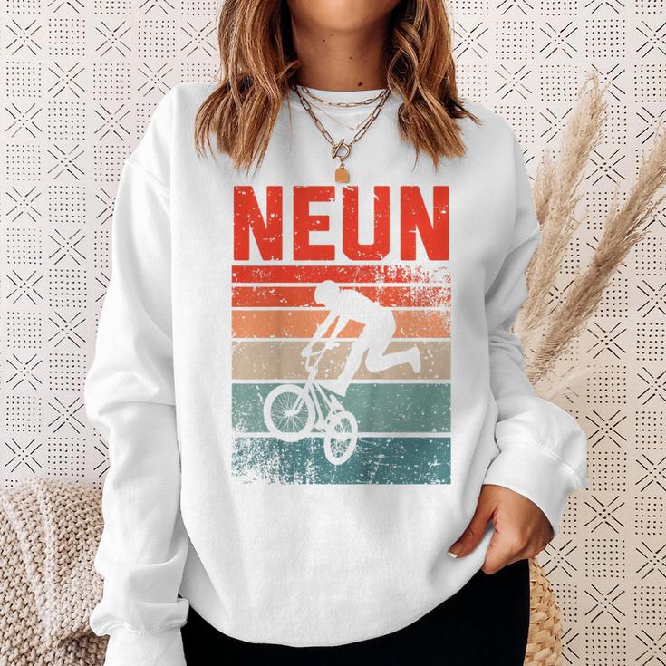 BMX Fahrer Fan Sweatshirt für Kinder, Vintage 9. Geburtstag Junge Geschenke für Sie