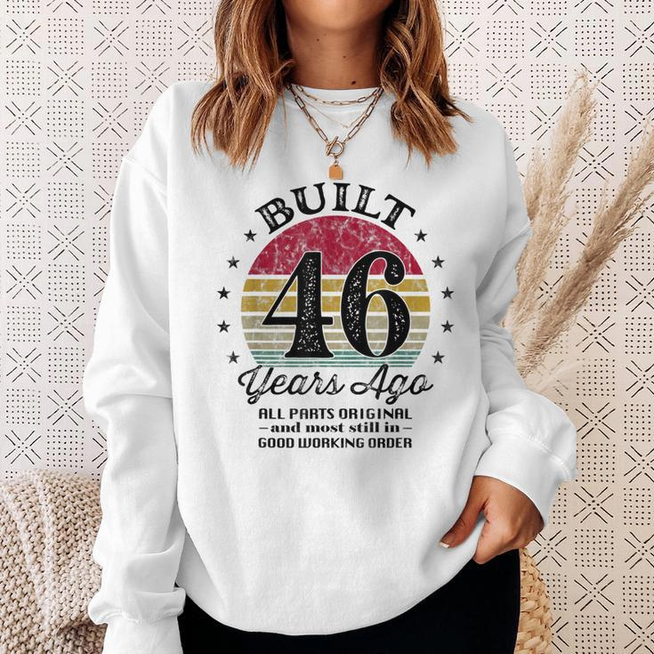 Built 46 Years Ago 46Th Birthday All Parts Original 1977 Sweatshirt Gifts for Her