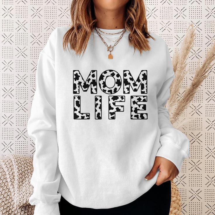 Cow Print Farm Life Mom Life Mama Mothers Day Mothers Day Sweatshirt Gifts for Her