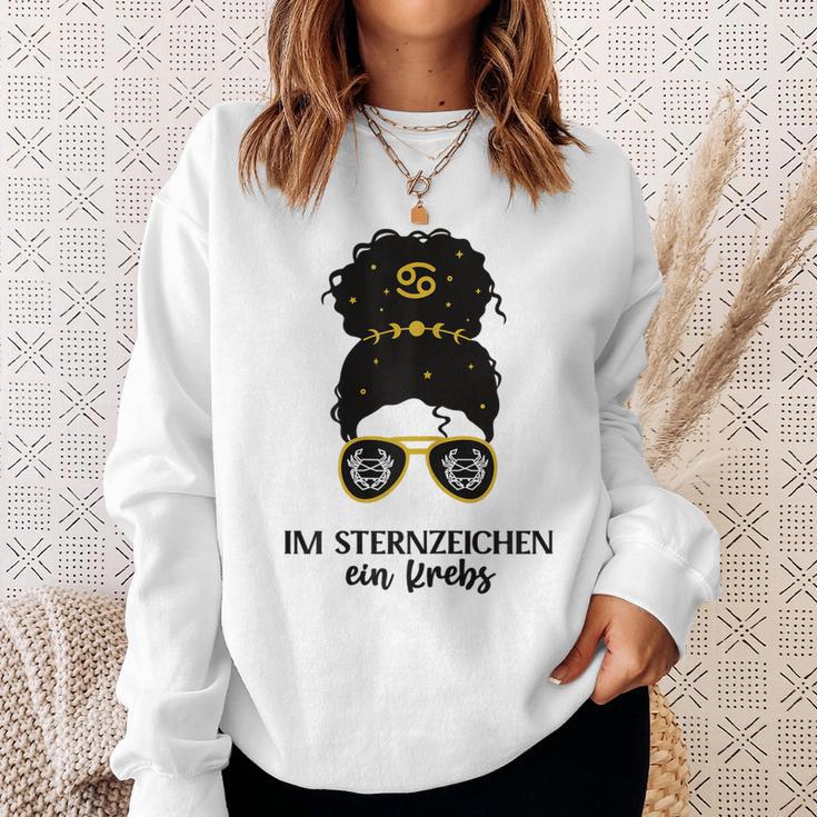 Damen Krebs Zodiac Sweatshirt, Sternzeichen Geburtstag Design Geschenke für Sie