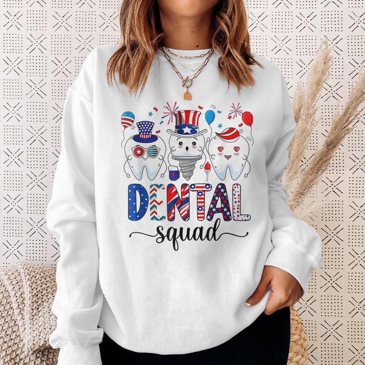 Dental Squad 4Th Of July Dentist Funny American Patriotic Sweatshirt Gifts for Her