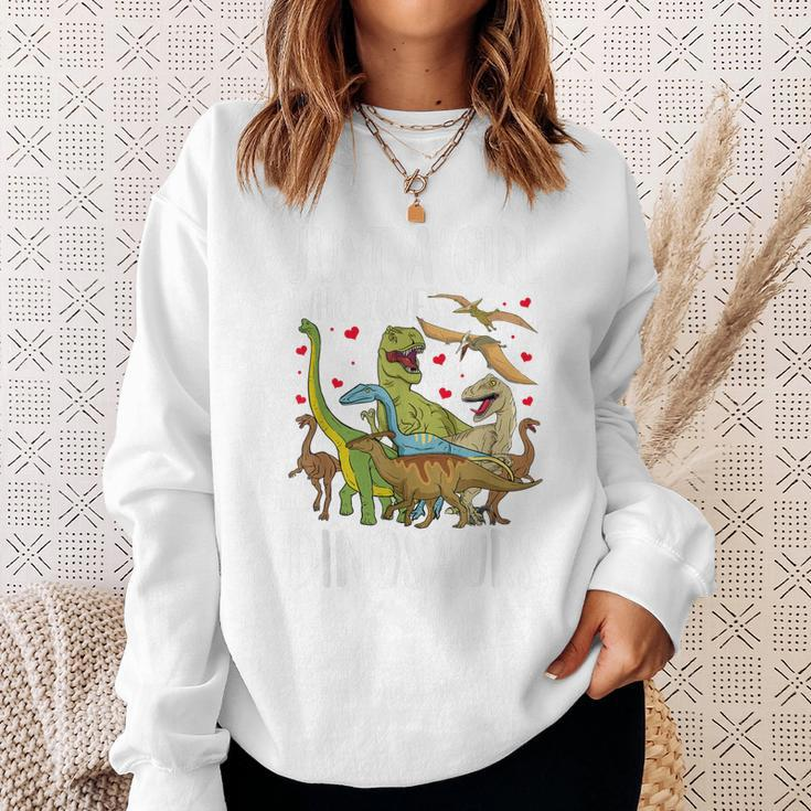 Dinosaur Just A Girl Who Loves Dinosaurs Brachiosaurus Sweatshirt Gifts for Her