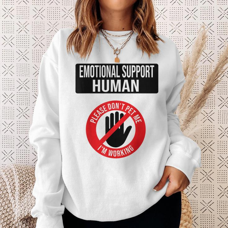 Emotional Support Human Halloween Costume Do Not Pet Me Sweatshirt Gifts for Her